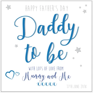 Personalised FATHERS DAY Card DADDY TO BE - Picture 1 of 1