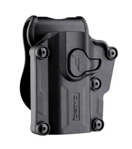 Left Handed Universal Level 2 OWB Gun Paddle Holster w/ Quick Release Button - Picture 1 of 12