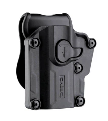 Left Handed Universal Level 2 OWB Gun Paddle Holster w/ Quick Release Button - Image 1 of 4