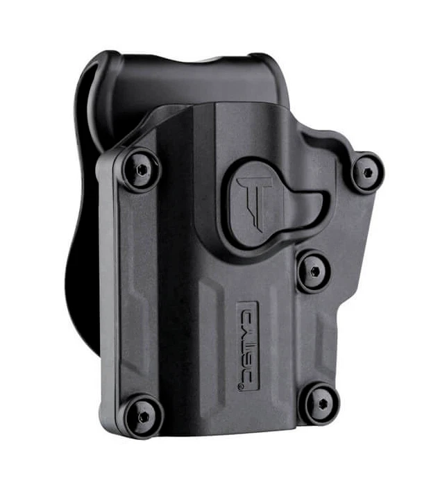 Left Handed Universal Level 2 OWB Gun Paddle Holster w/ Quick Release Button - Image 1 of 4