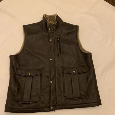 Chaleco de Colección Johnston and Murphy Marrón Imitación Gamuza y Piel Para Hombre XL Foto 1 de 4