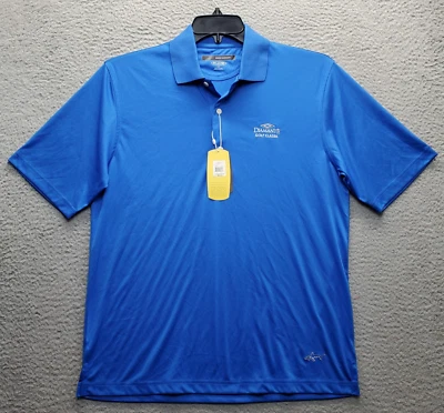 Camisa Polo Greg Norman Hombres Pequeña Azul Golf Performance Diamante Clásica Play Dry Foto 1 de 4
