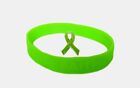 Lime Green Lapel Pin Ribbon Silicone Bracelet Cancer Awareness Set New 