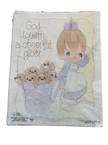 Puzzle Board  1979 ~ Precious Moments ~ God loveth a cheerful giver - Picture 1 of 6