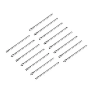 15Stk 19mm Uhrband Link Sicherungsstift 1mm Armbänder für Reparatur Silberton - Picture 1 of 5