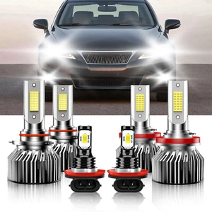 For Lexus IS250 2010-2015 6x Front LED Headlight High/Low Fog Light Bulb White - Picture 1 of 12