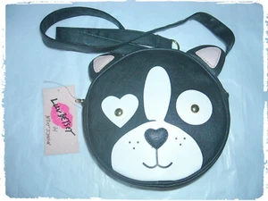 Cartera bandolera Luv Betsey Johnson blanca y negra cocina para perro - Imagen 1 de 3