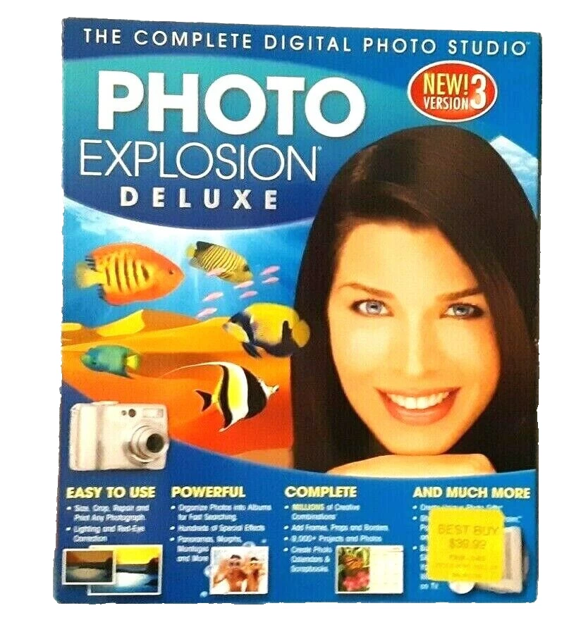Nova Photo Explosion Deluxe Vers 3 Complete Digital Photo Studio 4 Disk & Manual - Image 1 of 4