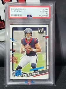 2023 Panini Donruss Rated Rookie CJ Stroud PSA 10 - Foto 1 di 2