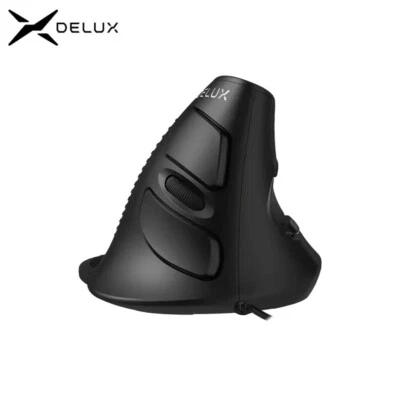 Delux M618BU Ergonomic Office Vertical Mouse With 6 Buttons 600/1000/1600 DPI - Image 1 of 4