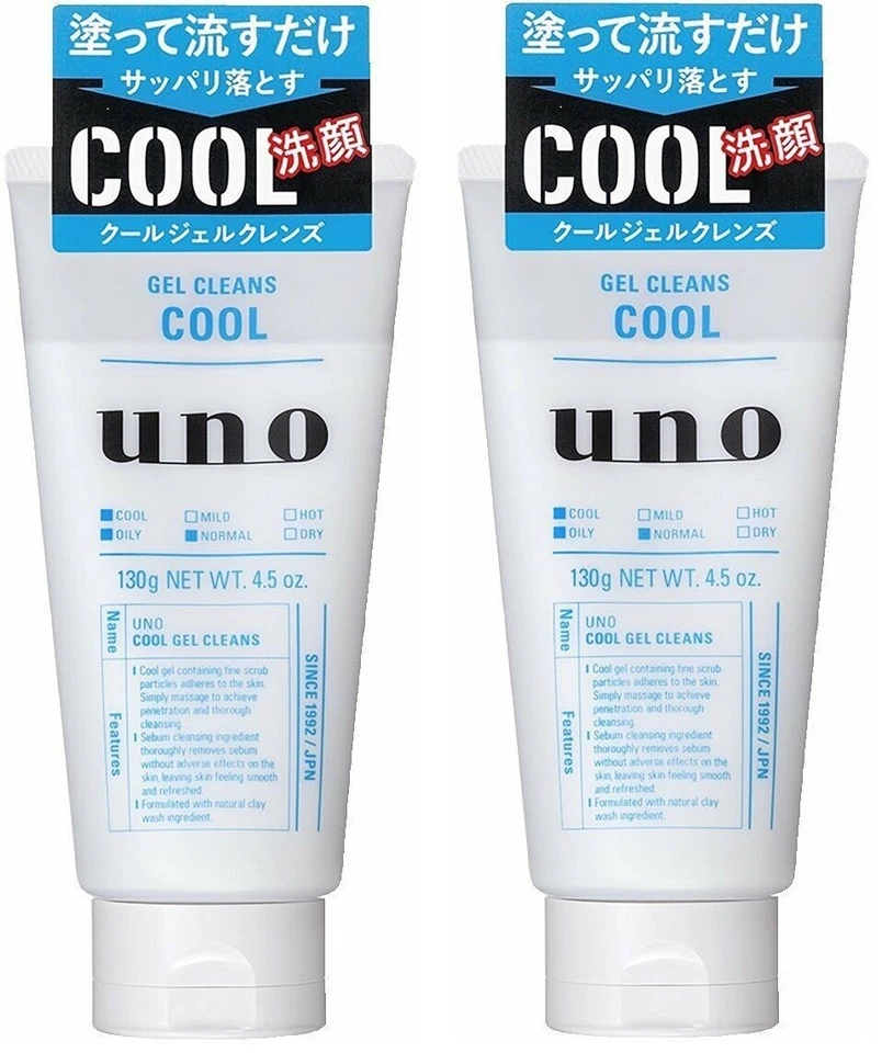 ( Pack of 2 ) Shiseido UNO Gel Cleans Cool ~ 130g - Image 1 of 1