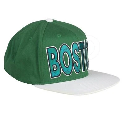 Adidas Performance Boston Celtics Baseball Piatto Cappello Uomo Berretto Verde - Immagine 1 di 4