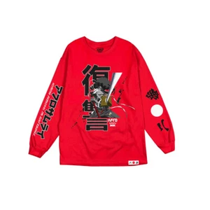 DGK x Afro Samurai "Afro" Long Sleeve Tee (Red) T-Shirt - Picture 1 of 1