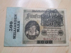 500 Milliarden Reichsmark Überdruck 5000 Mark Inflationsgeld - Bild 1 von 8