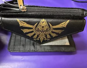 New LEGEND of ZELDA ROYAL CREST Black BI-fold with zipper WALLET - Picture 1 of 4
