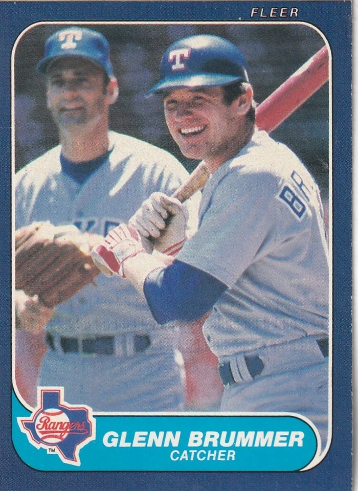 FREE SHIPPING-NRMINT-1986 Fleer Glenn Brummer #557 RANGERS - Image 1 of 1