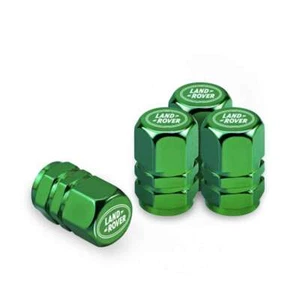 4x for Land Rover Logo Tyre Tire Valve Caps - Green - Picture 1 of 1