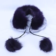 Purple Dyed 100% Import Fox Fur Accent Collar 20 inch long, 3 inch wide 20x3