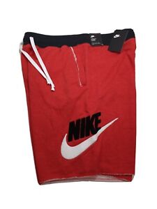 Nike Sportswear French Terry Sweat Shorts Red Black DA0013-672 Men L $60