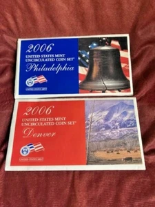 2006 US Uncirculated Coin Proof Set~Mint~Denver & Philadelphia~10 Coins Each - Picture 1 of 3