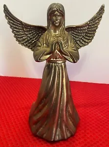Vintage 8" International Silver Praying Angel Candlestick with Patina - Picture 1 of 11