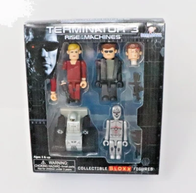 RARE Terminator 3 Rise of the Machines Bloxx 4 Figurines Set Dreamazz 2003 - Image 1 of 4