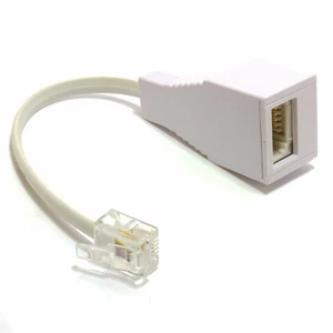 10 cm RJ11 4 Draht auf BT Telefon Buchse für Virgin Hub auf UK Adapter 6P4C - Bild 1 von 3