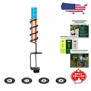 Decorative Outdoor Rain Gauge - Accurate Copper Design with Easy Rail Attachment - Picture 1 of 9