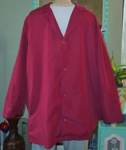 Best Medical L/S Lab Coat Snap Side Slit 35" Length Sz XL to 3X Burgundy - Picture 1 of 6