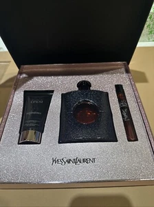 Yves Saint Laurent Black Opium Set 3 Pc 3 Oz EDP, 1.6 Body Lotion, .33 EDP New - Picture 1 of 3