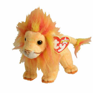 TY Beanie Baby - BUSHY the Lion (7 inch) - MWMTs Stuffed Animal Toy