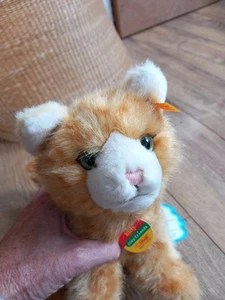 Rare Steiff Kitty Katze 074943 Ginger Cat Red Tabby BNWT Vintage NOS - Picture 1 of 19
