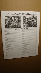 COMBAT! STALINGRAD TATICAL LEVEL *VF/NM 9.0* RULES OF PLAY - Picture 1 of 3