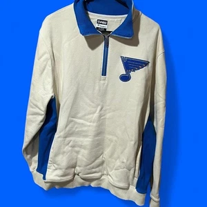 St. Louis Blues 1/4 zip pullover sweatshirt XL NHL hockey - Picture 1 of 4