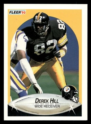 1990 Fleer Derek Hill #142 Pittsburgh Steelers - Image 1 of 2