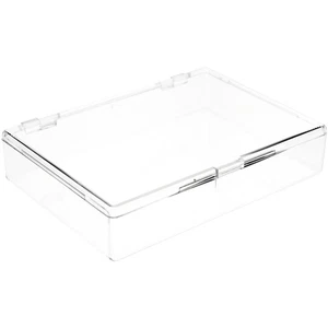 Contenedor rectangular transparente Pioneer Plastics con tapa de cierre a presión 7" x 5" x 1,25" - Imagen 1 de 3