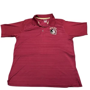 FSU Florida State Seminole Polo Kurzarm Shirt rot Logo bestickt Herren Gr. L - Bild 1 von 9