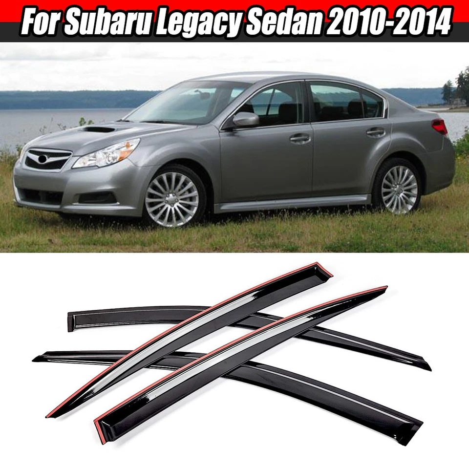 Canal exterior para Subaru Legacy JDM estilo premium protector de lluvia visera de ventana 10-2014 Foto 1 de 4