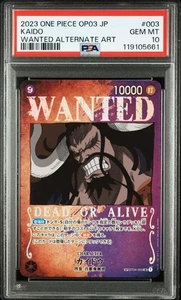 Tarjeta japonesa PSA 10 Kaido SR SP ST04-003 Wanted 2023 ONE PIECE - Imagen 1 de 4
