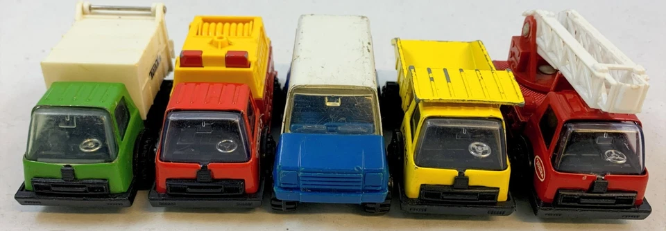 Tonka Mites Konvolut 5 Stück Metall Fahrzeuge Autos LKW Bus Vintage 70er 80er - Bild 1 von 4