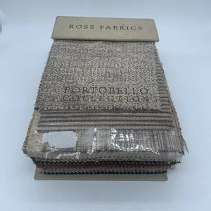 Ross Fabrics Portobello Fabric Sample Book 42 Swatches Craft Cord Boucle Stria - Picture 1 of 14