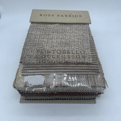 Ross Fabrics Portobello Fabric Sample Book 42 Swatches Craft Cord Boucle Stria - Image 1 of 4