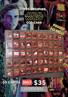 1995 Star Wars Decipher CCG CARDS, 50 Cards - Image 1 of 4