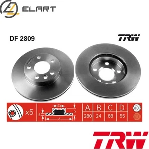 2x BRAKE DISC DF2809 FOR VW CALIFORNIA/T4/Camper TRANSPORTER/Van/Bus ACV 2.5L - Picture 1 of 16