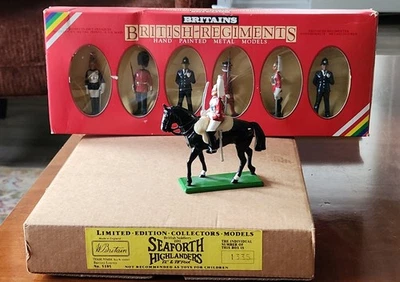 Lote de soldados de juguete de metal Vingage W. Britains/Britain IOB Seaforth/RegimentsHorseman Foto 1 de 4