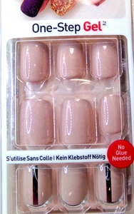 IMPRESS NAILS PRESS ON SHORT - Shiny Taupe with Silver Accents - Picture 1 of 3