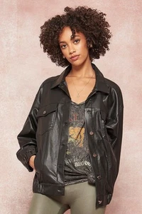 A Faux Leather Jacket - Picture 1 of 9