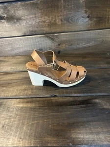 NUOVI sandali Boden zoccoli pescatore pelle marrone donna taglia 8 (39) made in Spain - Foto 1 di 17