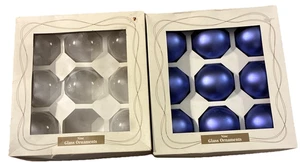 2 Cajas - 17 Adornos de Navidad de Vidrio 9 Púrpura y 8 Transparente 2001 Target - Imagen 1 de 5
