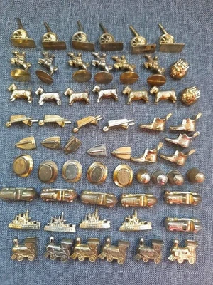 Figuras Monopoly Gold Color Edition 59 peças de estanho 4 conjuntos completos com extras - Imagem 1 de 3